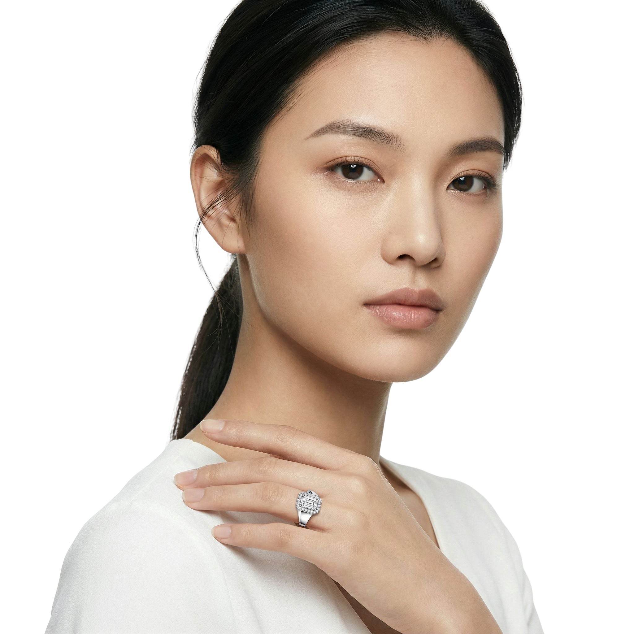 IMPERARI LA PRESENZA – SIGNATURE MONOLITH RING WHITE GOLD